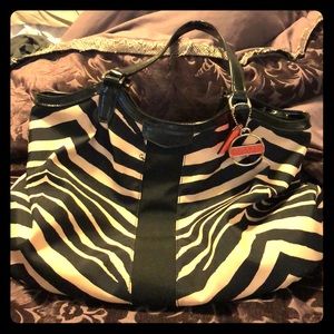 Coach zebra print handbag